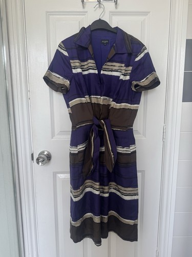 Hobbs purple striped collared - striped,