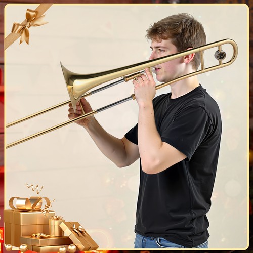 Brass alto slide trombone - bb,