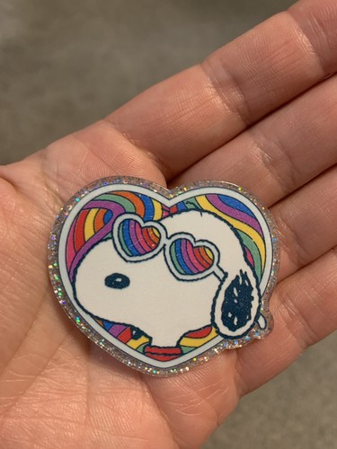 Snoopy rainbow glasses fridge - glasses,
