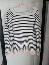 Next Size 12 White Striped