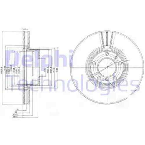 Brake disc vented bg9005 - 2x,