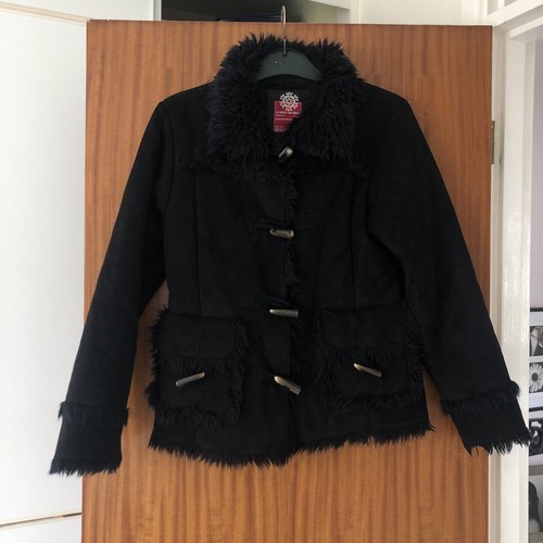Ladies vintage gap black faux - ladies,