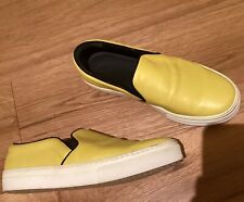 Celine yellow leather loafers