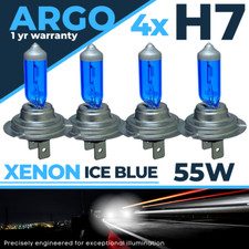4x H7 55w ICE Blue Xenon Upgrade HID High Main Full Beam Headlight Bulbs Pair