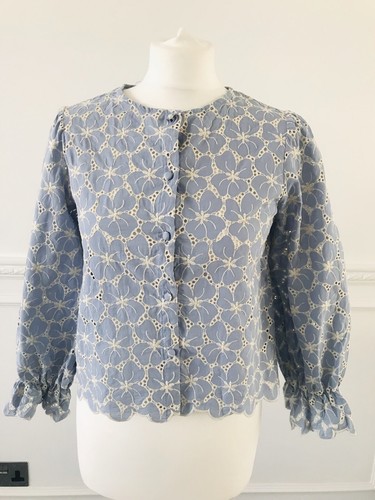 New zara blue and cream - cream, lace