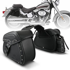 Motorcycle PU Leather Saddlebags Side Storage For Harley Sportster XL883 XL1200
