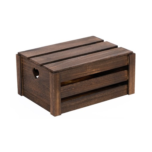Wooden crate with heart - wooden,