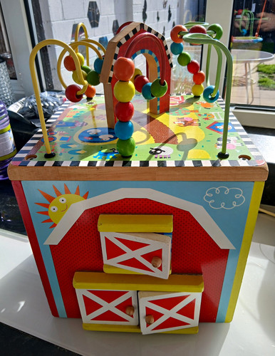 Alex wooden activity cube - wooden,