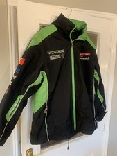 Kawasaki Racing Team Fleece Full Zip Jacket Green Black Large Medium Official