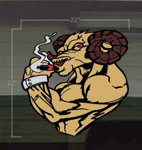 Ram muscle smoking cigar - cigar, man