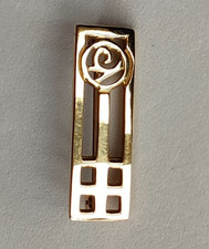 Vintage 9ct Rennie MacIntosh 'Glasgow Rose' Style Brooch