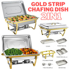 2IN1 Chafing Dish Buffet Set Stainless Steel Food Warmer Set Banquets Catering