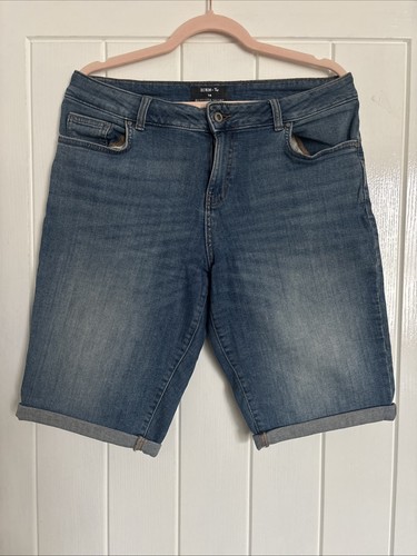 Women mid blue denim - mid-blue, bermuda
