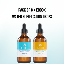 8pk 1NESS® Water Treatment Drops | 4oz Glass Bottles Citric Kit + eBook