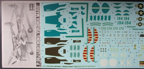 Hasegawa scale p 38 - scale, p-38