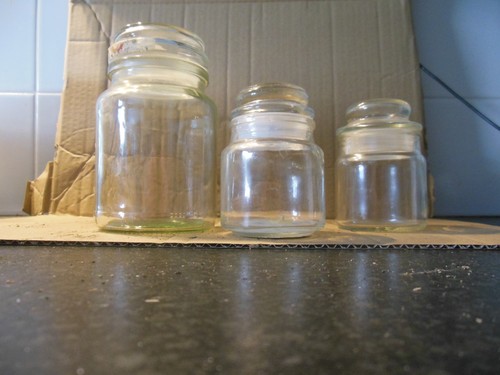 Glass candle jars - jars, lids