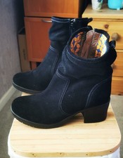 Moshulu Black Suede Ankle Boots UK Size 5, EU 38