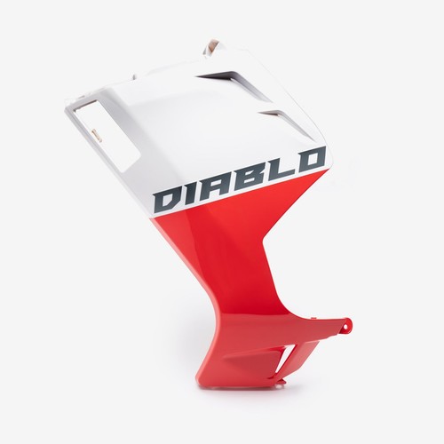 Lower front panel white red - panel, white/red