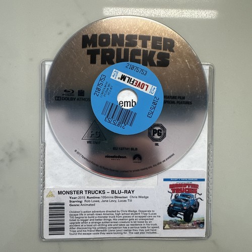 Monster trucks blu - blu-ray, disc
