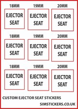 Custom Ejector Seat Button Sticker Set