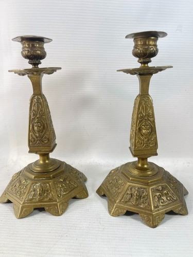 Vintage brass candle - vintage, sticks