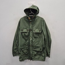 Barbour Neigh Lightweight Breathable Hooded Chore Cargo Coat Jacket Size Medium 