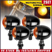 8x Black Motorcycle Bullet