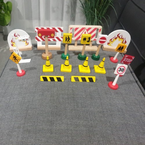 Wooden train track accessories - wooden,