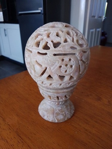 Soapstone candle cover - soapstone,