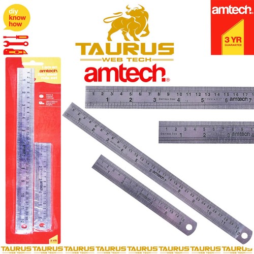Amtech steel ruler - 2x, set