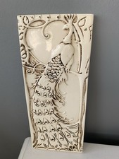 Peacock Etched Enamel Tile