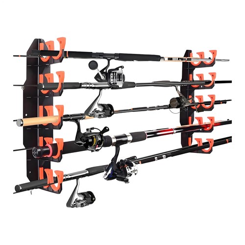 Fishing rod wall rack - fishing, pole