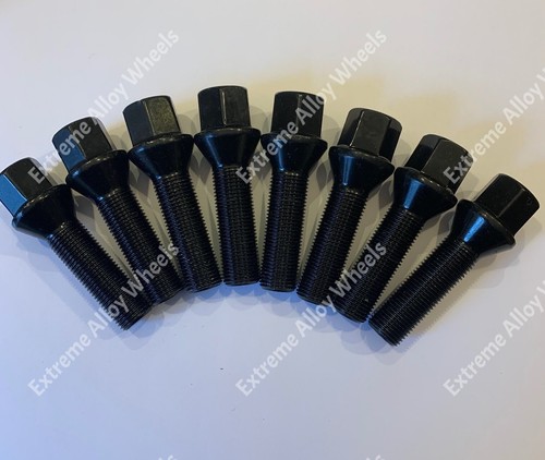 Black alloy wheel bolts - black,