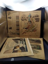 X4 Antique Prints By James Reynolds Geological Map Of England Antediluvian 