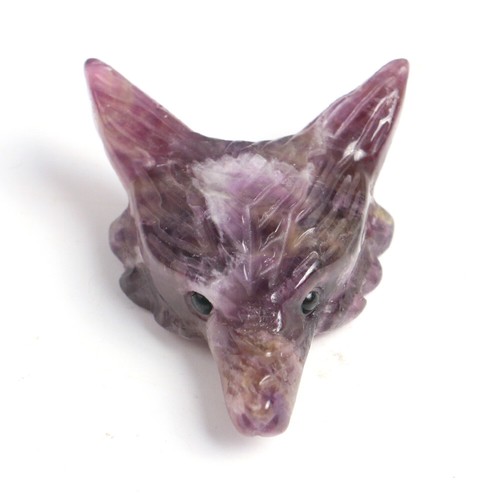 Natural crystal wolf - wolf, hand