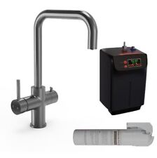 3 in 1 Instant Hot Cold Boiling Water Kitchen Tap Filter Tank Twin Lever Four Co