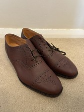 Tecnic Mens Formal Shoes Brown Leather Brogue Vintage Made In England UK 11 -NEW