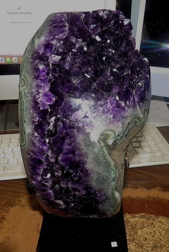 Huge amethyst crystal cluster - ,