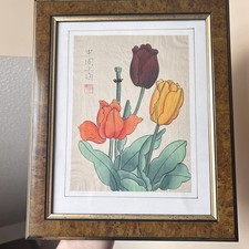 Vintage Chinese Silk Tulip