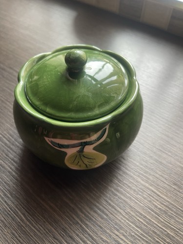 Hand painted vintage retro jar - hand,
