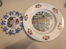 Vintage Florida Decorative Plates, Set Of 2. 1970’s Souvenir Plates. Exc Cond!