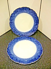 Edge Malkin And Co Antique  Richmond Pair of gilt edged Dinner Plates C1900