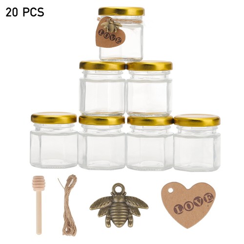 45ml hexagonal glass mini jam - mini,