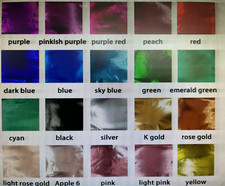 100 Foil Leaf Sheets, 5 Each of 20 Colours Art Supplies/Crafts/Nails 85mm x 80mm