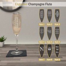 Personalised Glass Gift Birthday Glassware Wedding Engrave Your Own Message