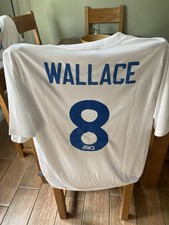 Leeds United rod wallace #8 Home XL Shirt With Signed Photo Prints Included