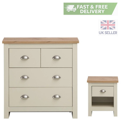 Cream bedroom set - bedroom, 2+2