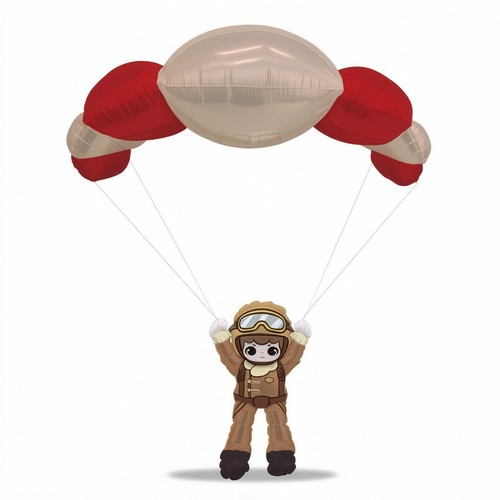 Parachute balloon with kite - parachute,