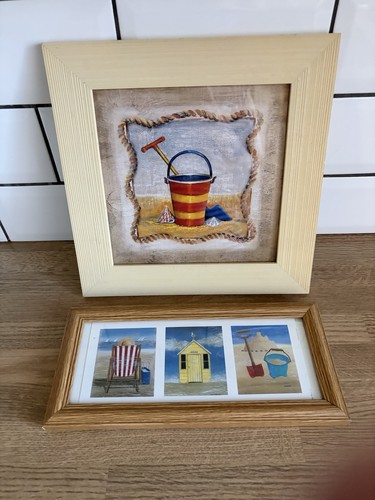 Pair seaside framed prints - of,