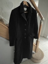 Vintage Lampert lambs Wool full length black coat size 14 in VGC